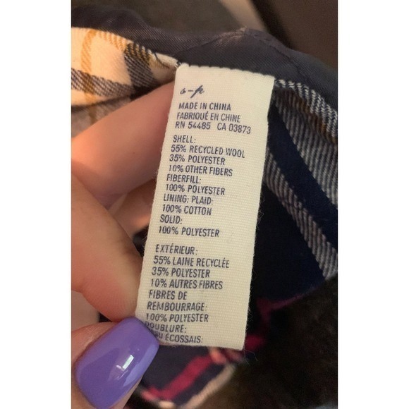 American Eagle Outfitters Women's Gray Double Breasted Wool Blend Peacoat Size S - Picture 3 of 5